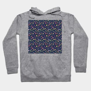 Funky Floral Dark Hoodie